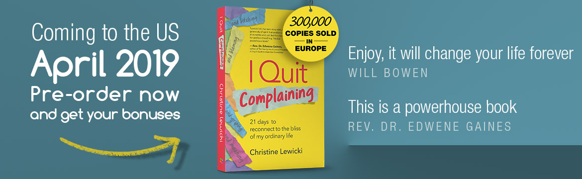 Iquit Complaining Book Launch Banner Christine Lewicki